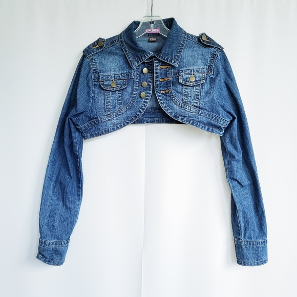 •Lola short blue denim bolero jacket ✔Large - Picture 9 of 10